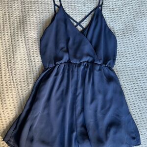 Flowy Navy Blue Romper